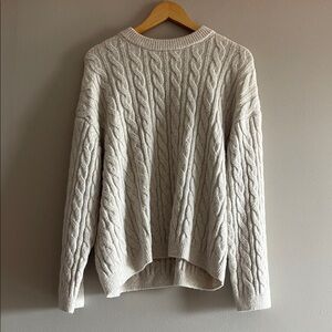 H&M women’s Off-White Cable Knit Sweater